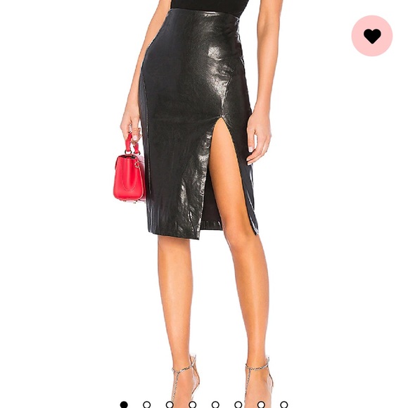 Superdown midi pleather skirt size small - Picture 2 of 4